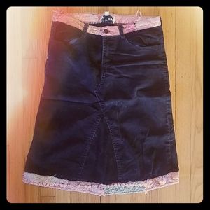 Corduroy stitched skirt